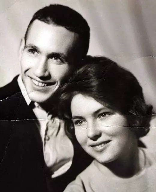 Эдуард Ханок и жена Евлалия в молодости